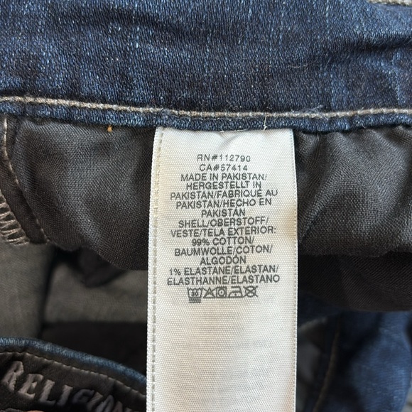 True Religion Ricky Relaxed Straight Jeans Men’s 32 Dark Wash No Flap - Picture 14 of 15